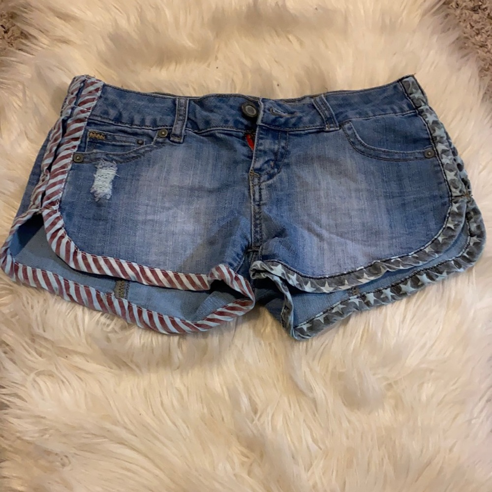 Stars and Stripes jean shorts size 3